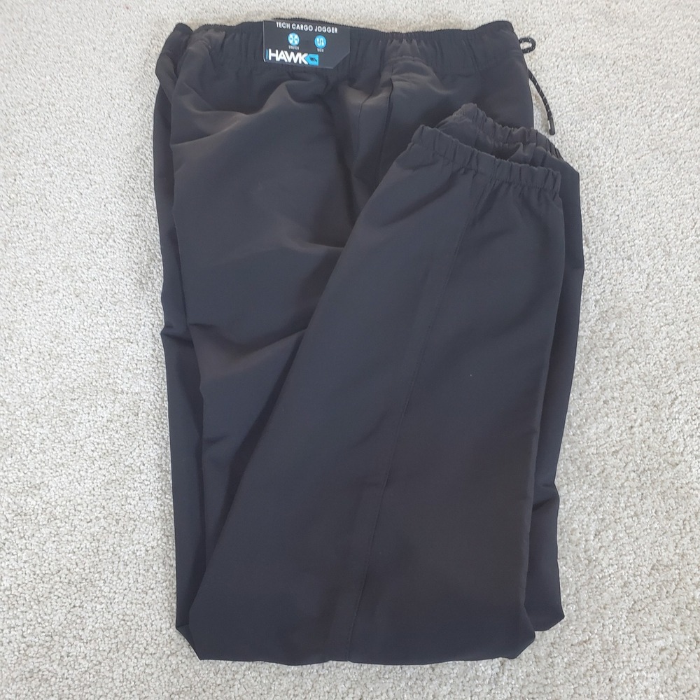 Tony Hawk Tech Cargo Jogger Men's Small Black Stretch Performance Active Pants